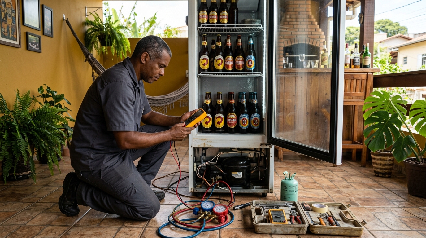 Manutenção da placa eletrônica de cervejeira em Brasília‑DF