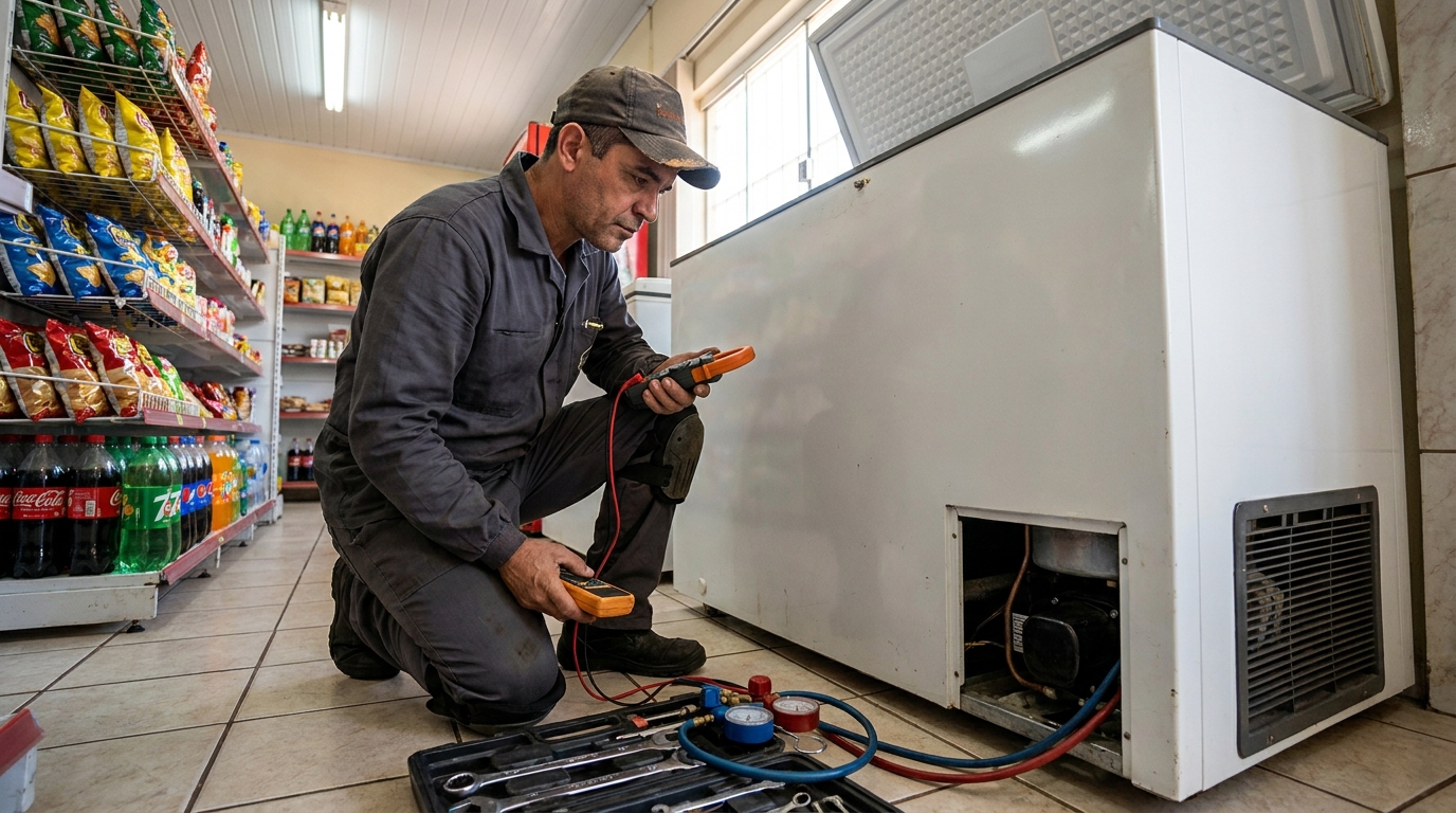 Reparo na placa eletrônica do freezer em Brasília‑DF